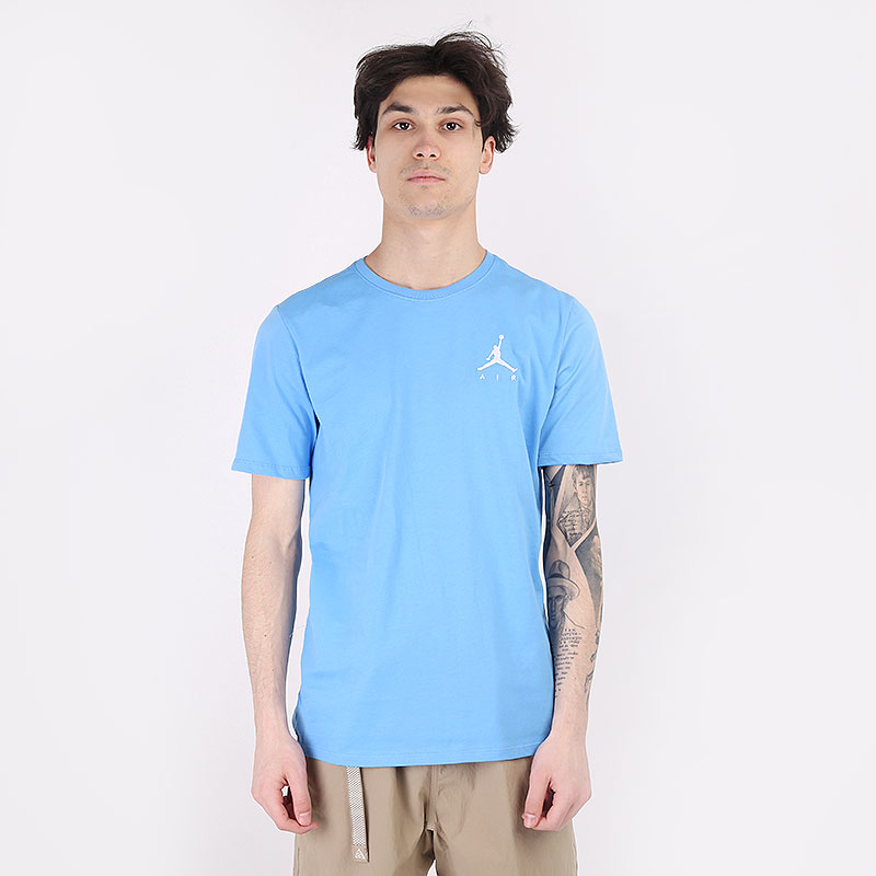мужская голубая футболка Jordan Jumpman Air Tee AH5296-412 - цена, описание, фото 2